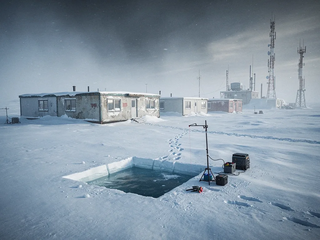 Arctic fishing technology in extreme cold