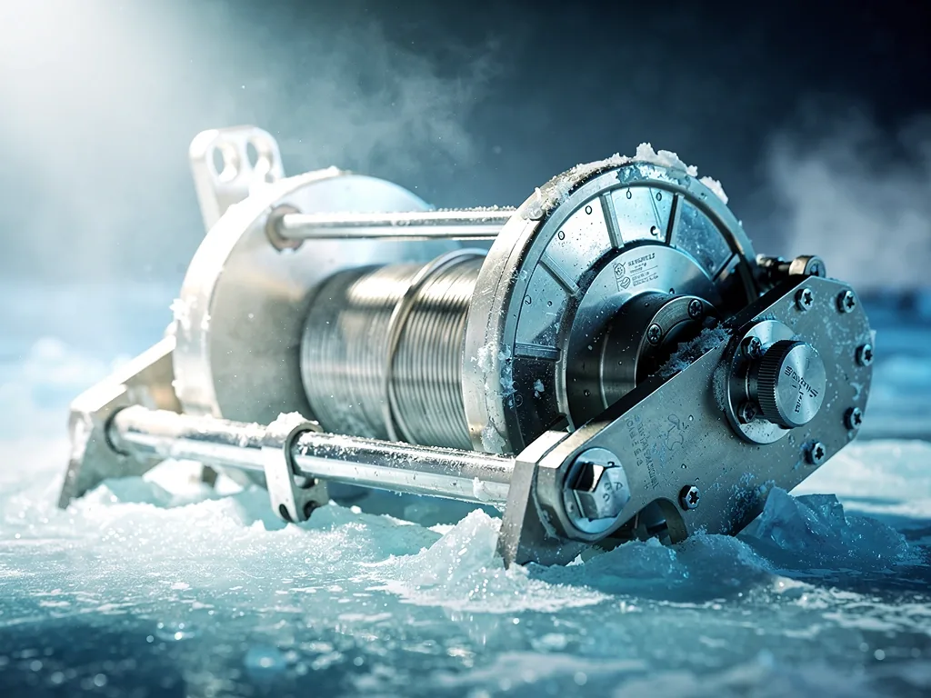 Encrusted arctic fishing gear