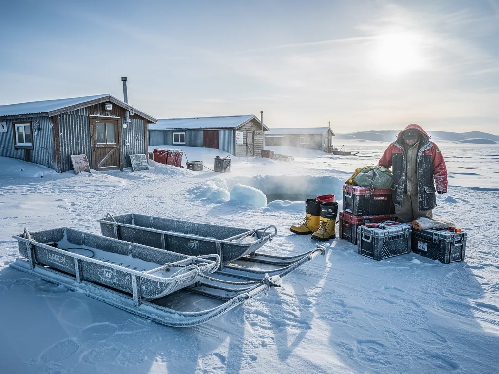 Industrial arctic fishing gear